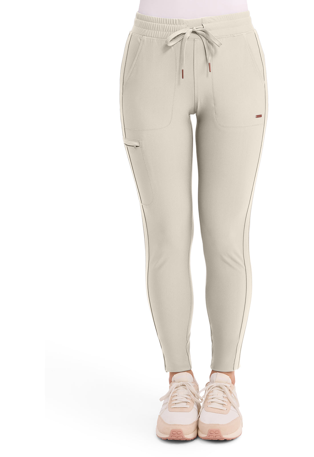 Cherokee Form Women's CK095 Mid Rise Tapered Leg Drawstring Pant