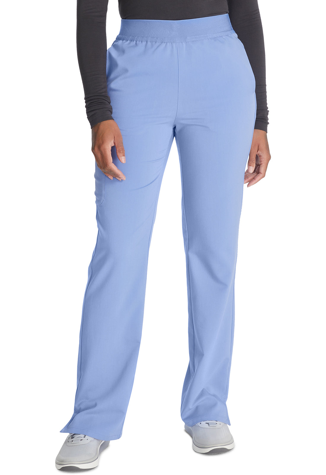 Cherokee Atmos Women's CK136A Mid Rise Pull-on Straight Leg Pant