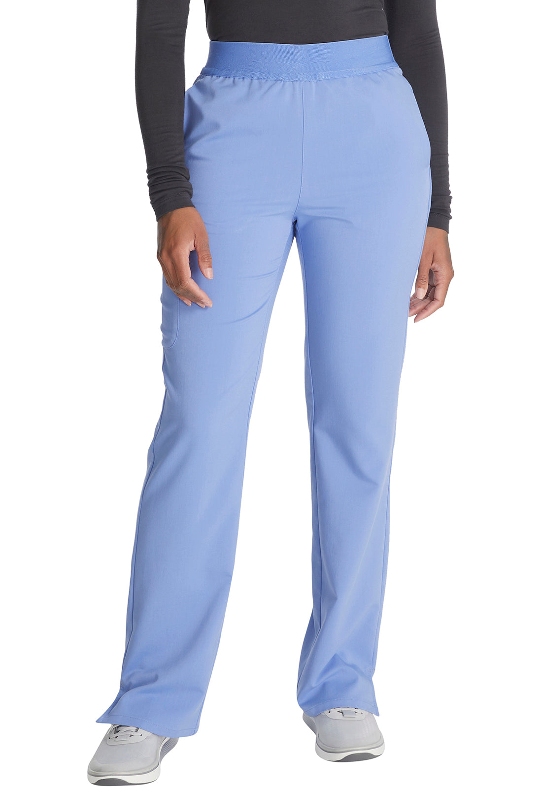 Cherokee Atmos Women's CK136A Mid Rise Pull-on Straight Leg Pant
