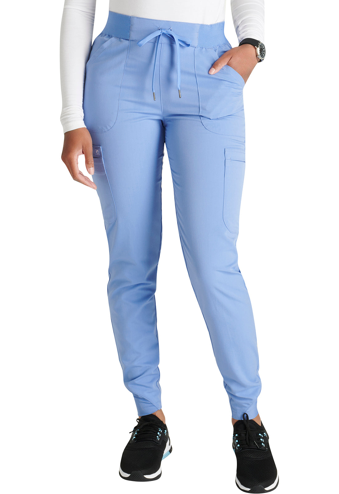 Cherokee Atmos Women's CK138A Mid Rise Pull-on Jogger