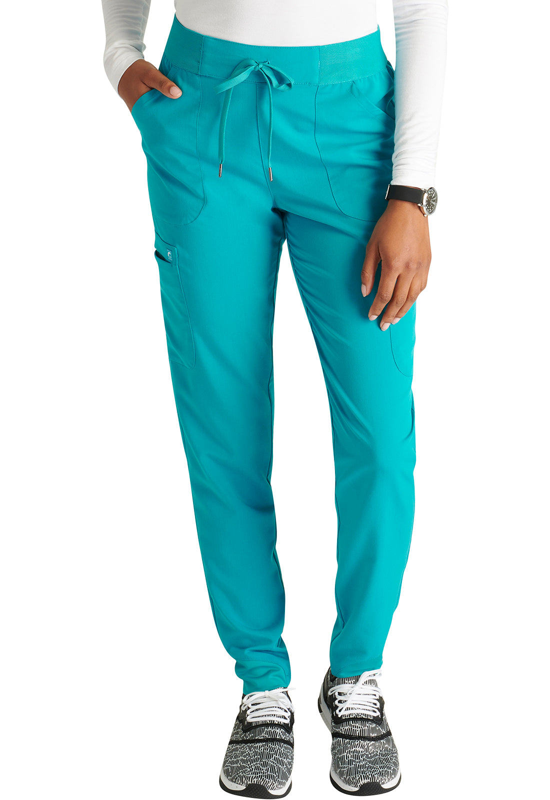 Cherokee Atmos Women's CK138A Mid Rise Pull-on Jogger
