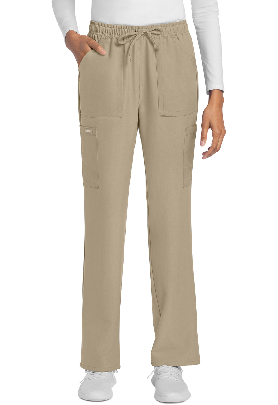 Cherokee WW Originals Ultra Women's CK272A Mid Rise Drawstring Trouser Cargo Pant
