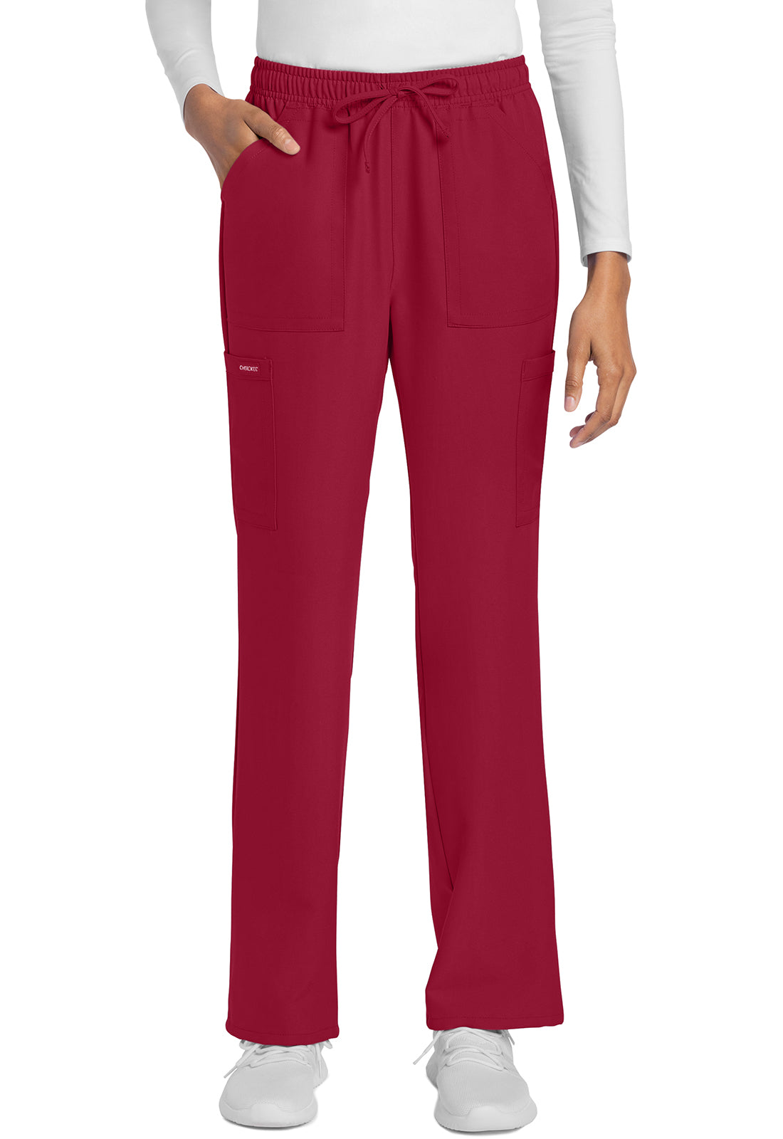 Cherokee WW Originals Ultra Women's CK272A Mid Rise Drawstring Trouser Cargo Pant
