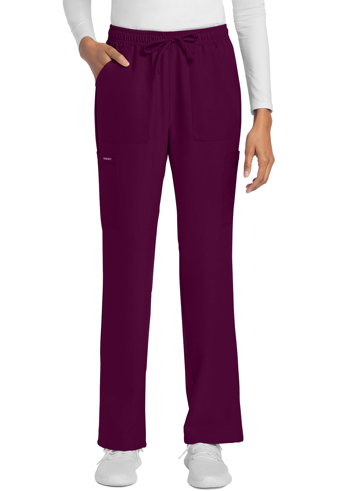 Cherokee WW Originals Ultra Women's CK272A Mid Rise Drawstring Trouser Cargo Pant