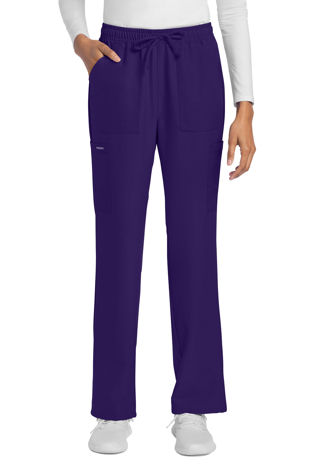 Cherokee WW Originals Ultra Women's CK272A Mid Rise Drawstring Trouser Cargo Pant