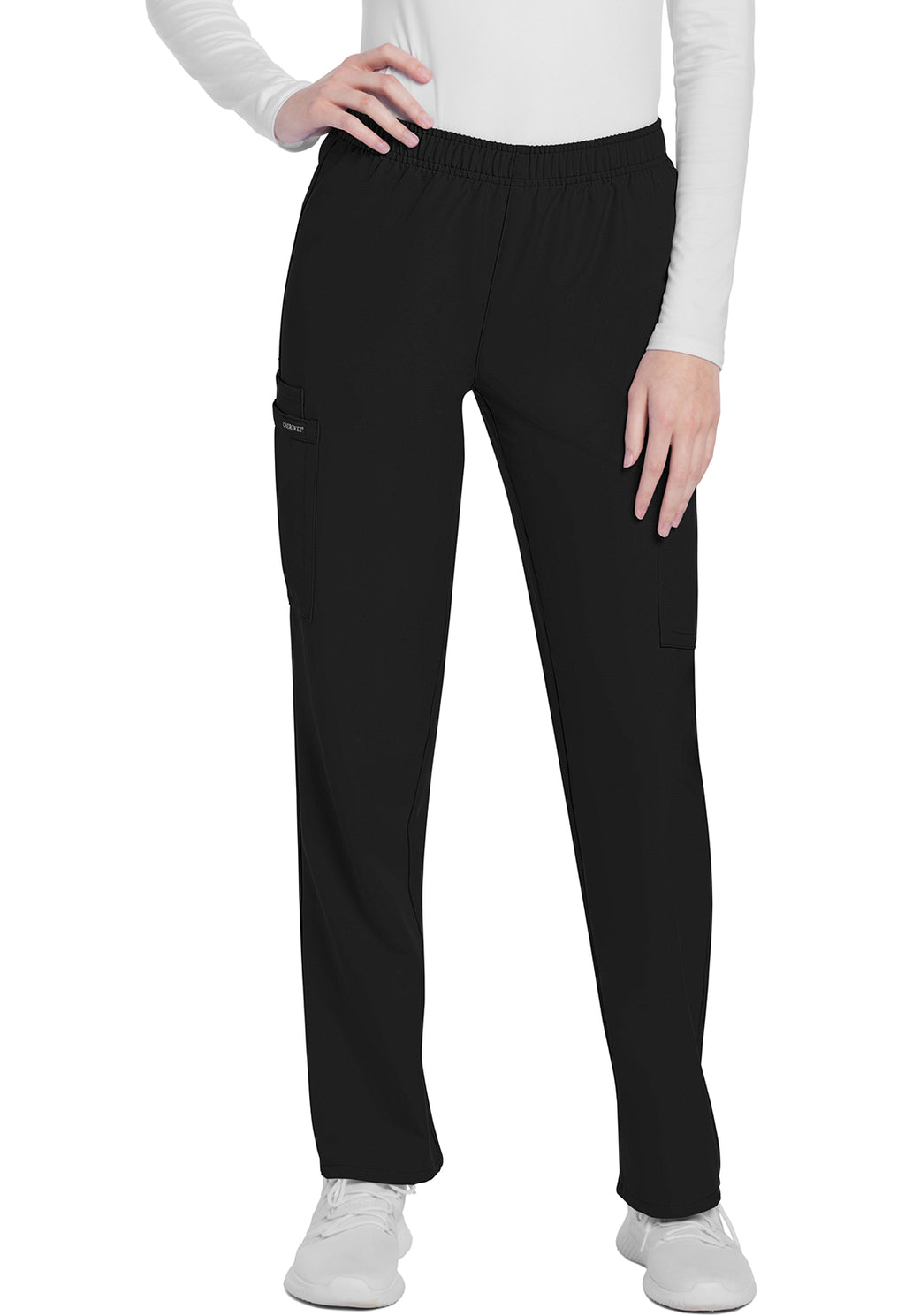 Cherokee WW Originals Ultra Women's CK281A Mid Rise Pull-on Slim Leg Cargo Pant