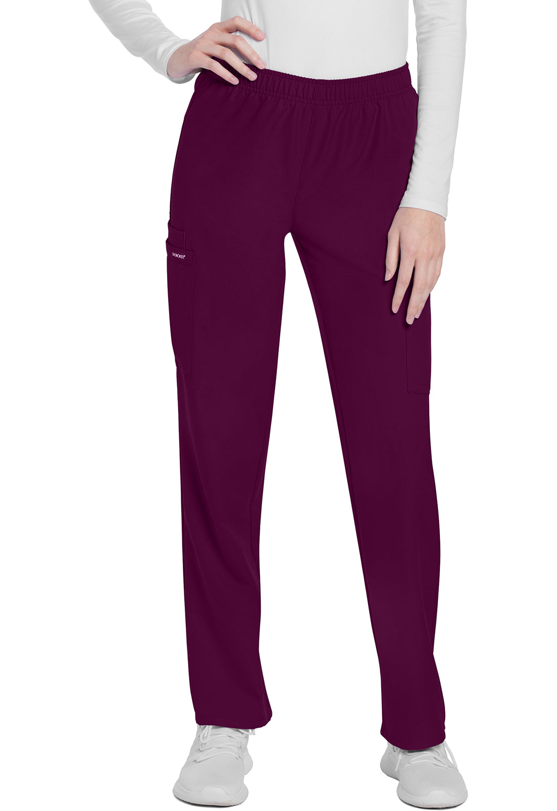 Cherokee WW Originals Ultra Women's CK281A Mid Rise Pull-on Slim Leg Cargo Pant