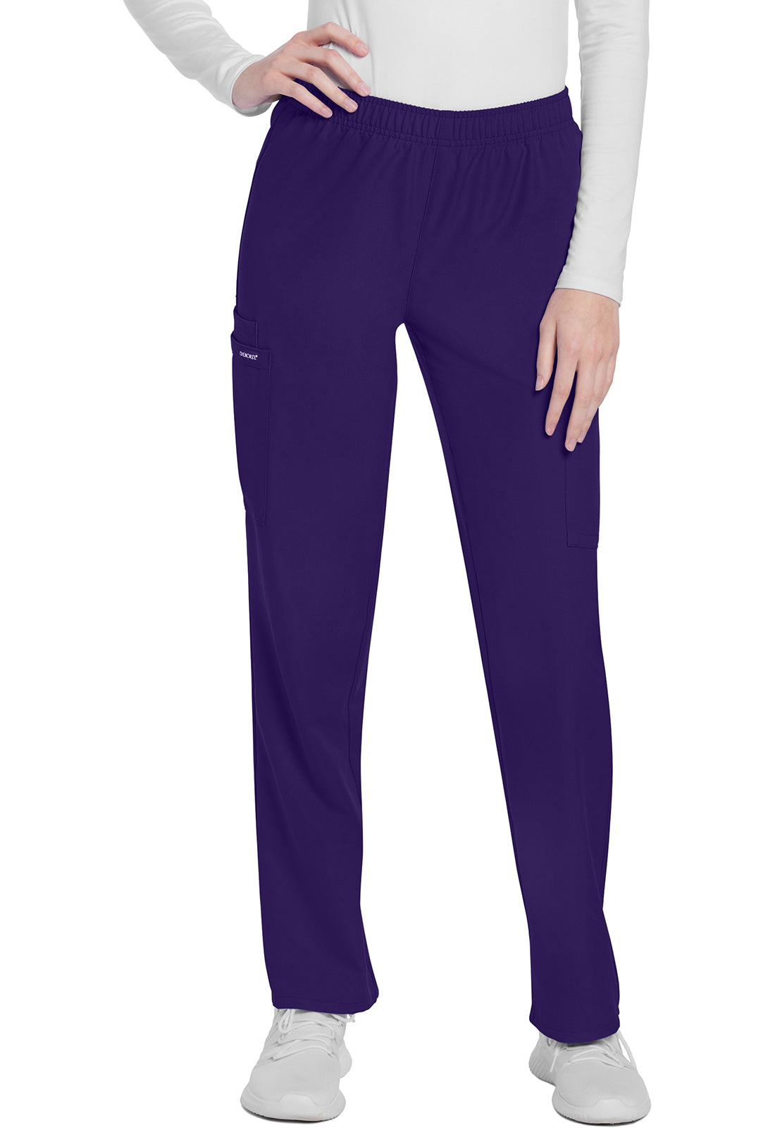 Cherokee WW Originals Ultra Women's CK281A Mid Rise Pull-on Slim Leg Cargo Pant