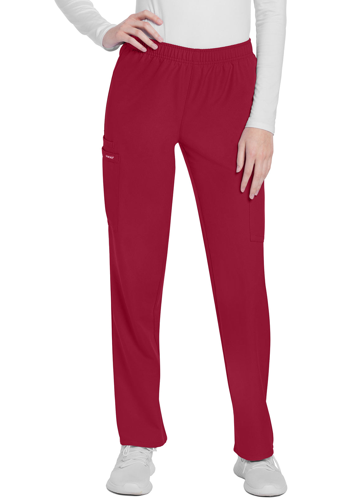Cherokee WW Originals Ultra Women's CK281A Mid Rise Pull-on Slim Leg Cargo Pant