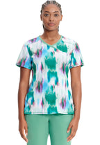 Cherokee Infinity Women's CK608 Mock Print Wrap Top