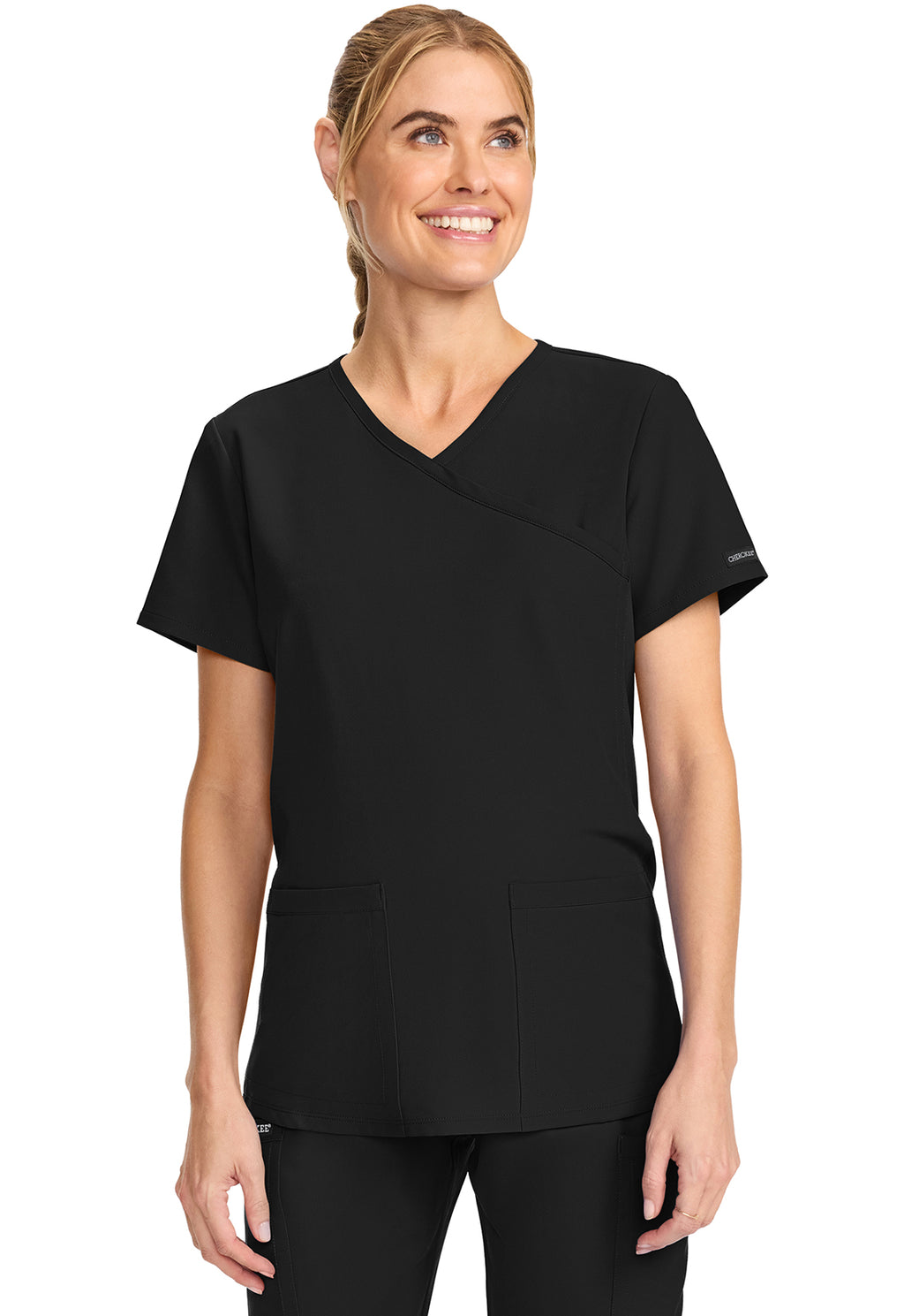 Cherokee WW Originals Ultra Women's CK701A Maternity Mock Wrap V-Neck Top