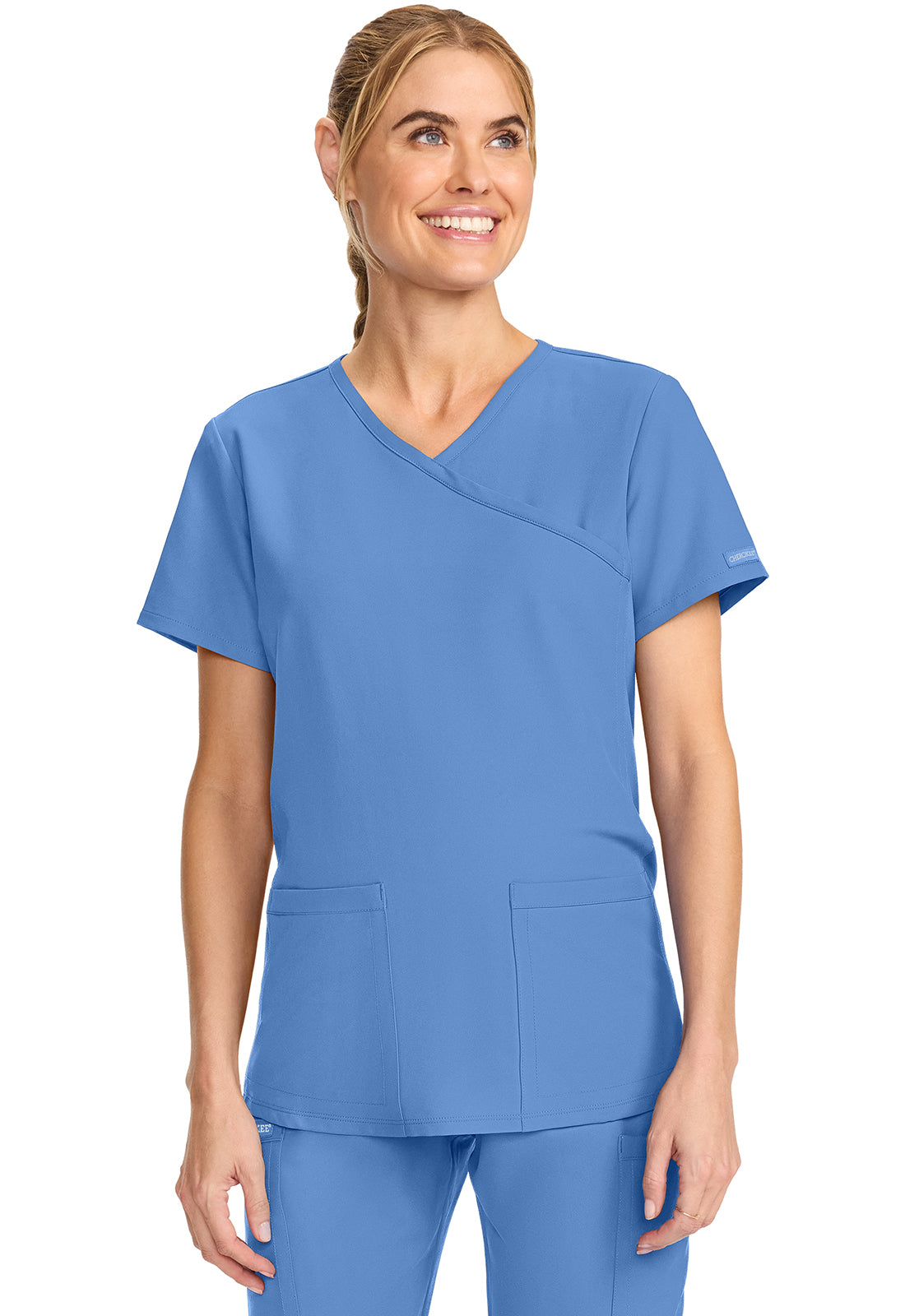 Cherokee WW Originals Ultra Women's CK701A Maternity Mock Wrap V-Neck Top