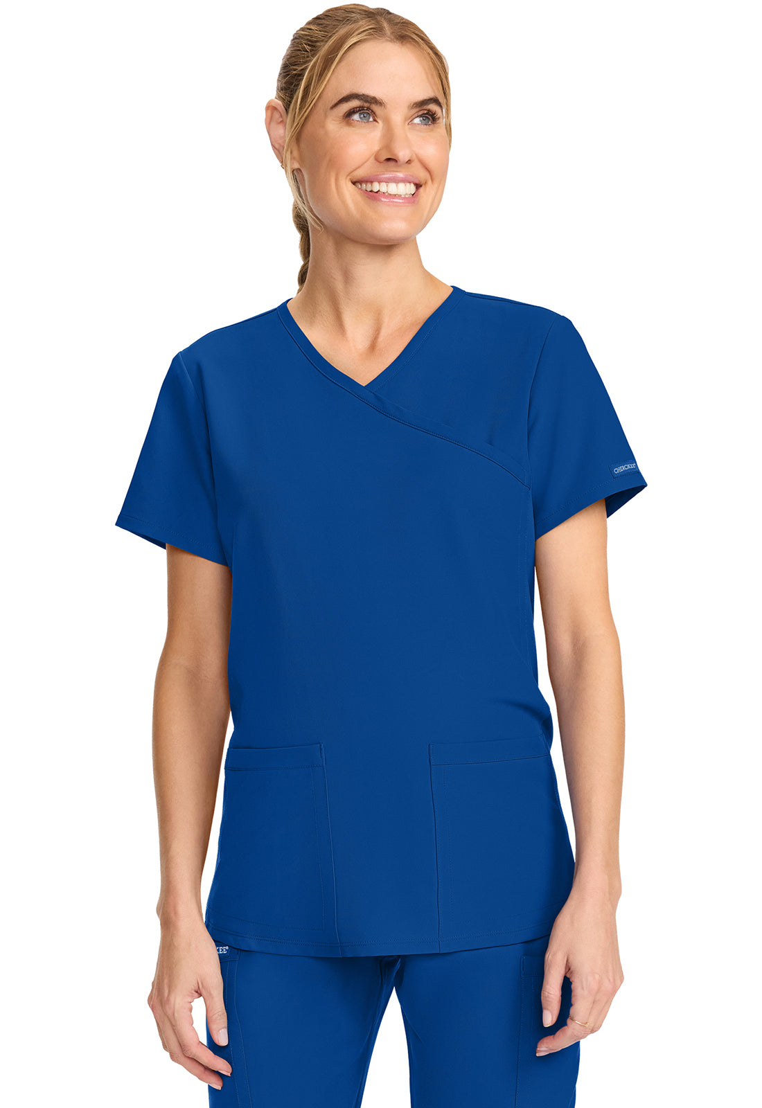 Cherokee WW Originals Ultra Women's CK701A Maternity Mock Wrap V-Neck Top