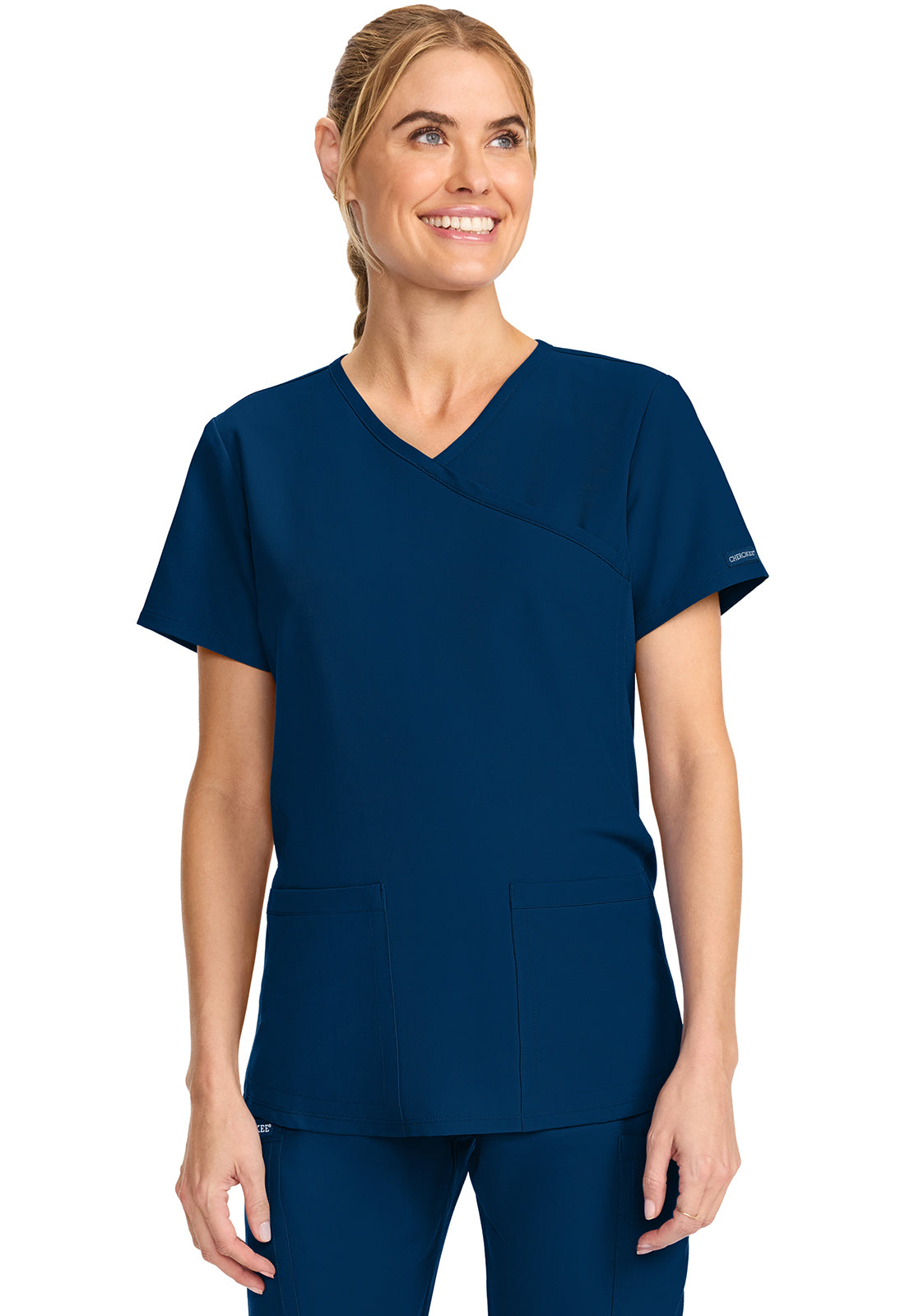 Cherokee WW Originals Ultra Women's CK701A Maternity Mock Wrap V-Neck Top