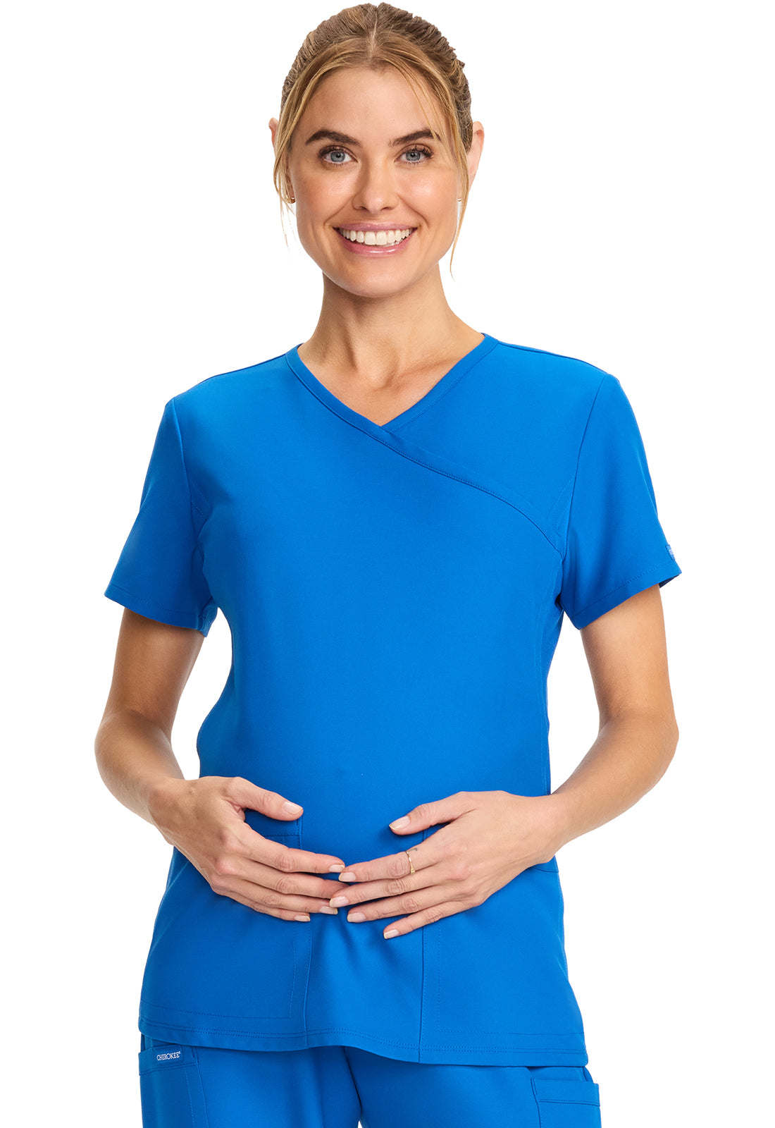 Cherokee WW Originals Ultra Women's CK701A Maternity Mock Wrap V-Neck Top