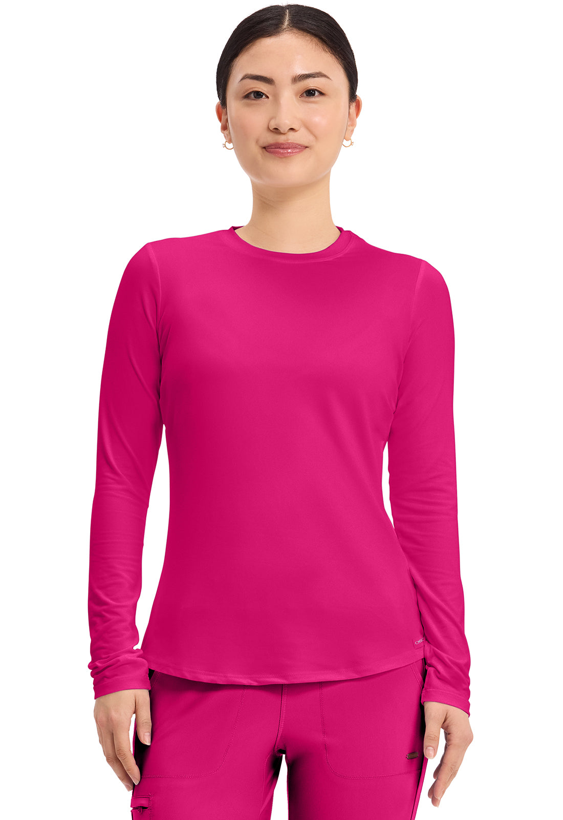 Cherokee Basics Women's CK773 Long Sleeve Underscrub Knit Tee