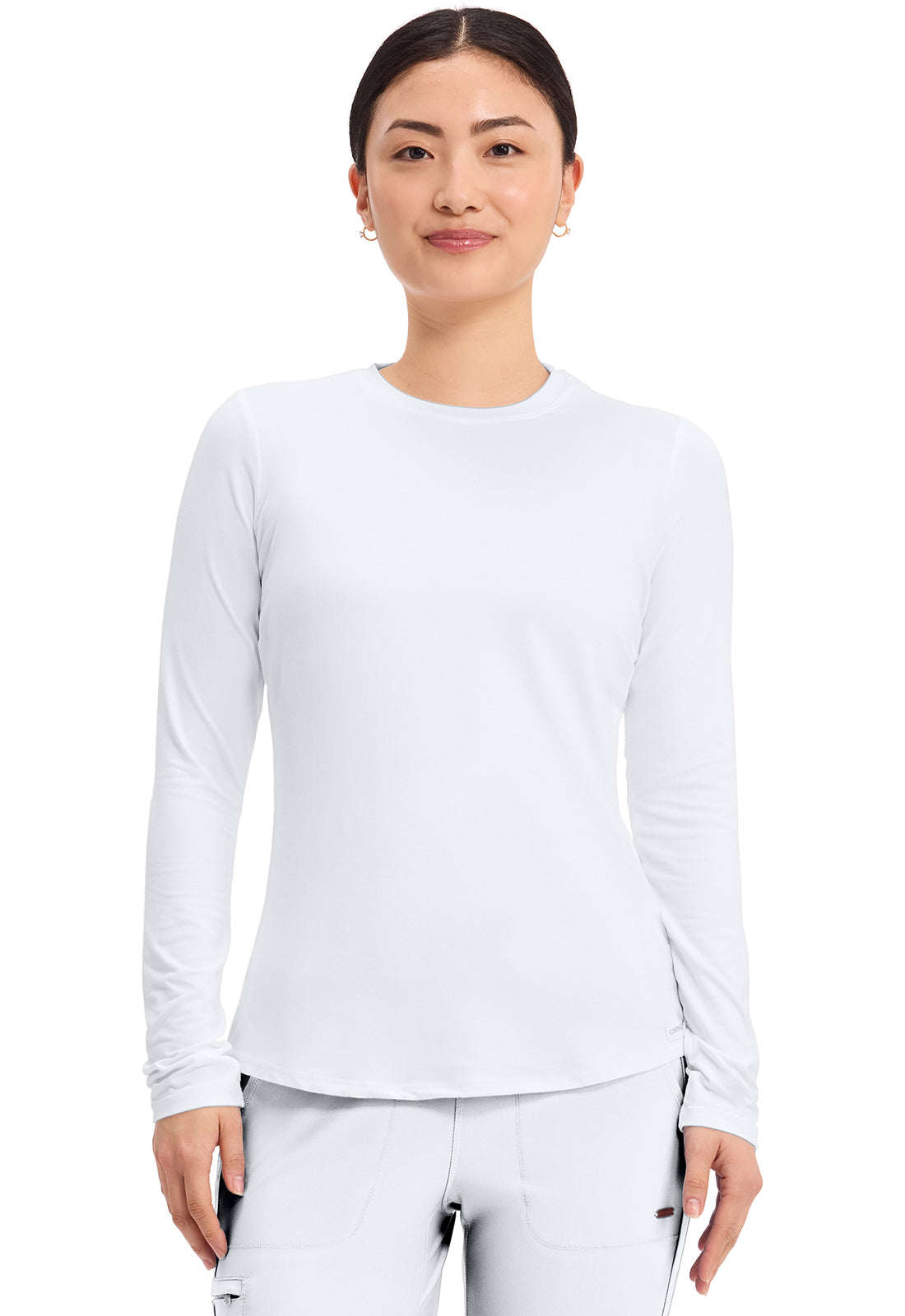 Cherokee Basics Women's CK773 Long Sleeve Underscrub Knit Tee