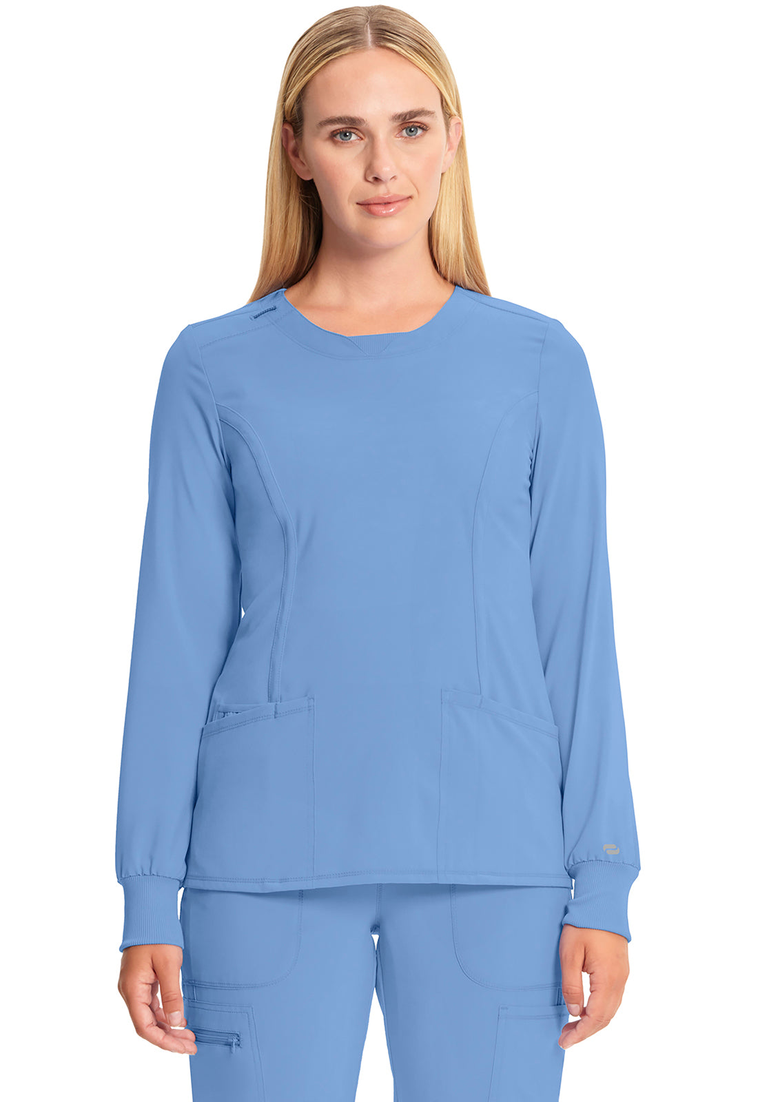 Cherokee Infinity Women's CK781A Long Sleeve Round Neck Top