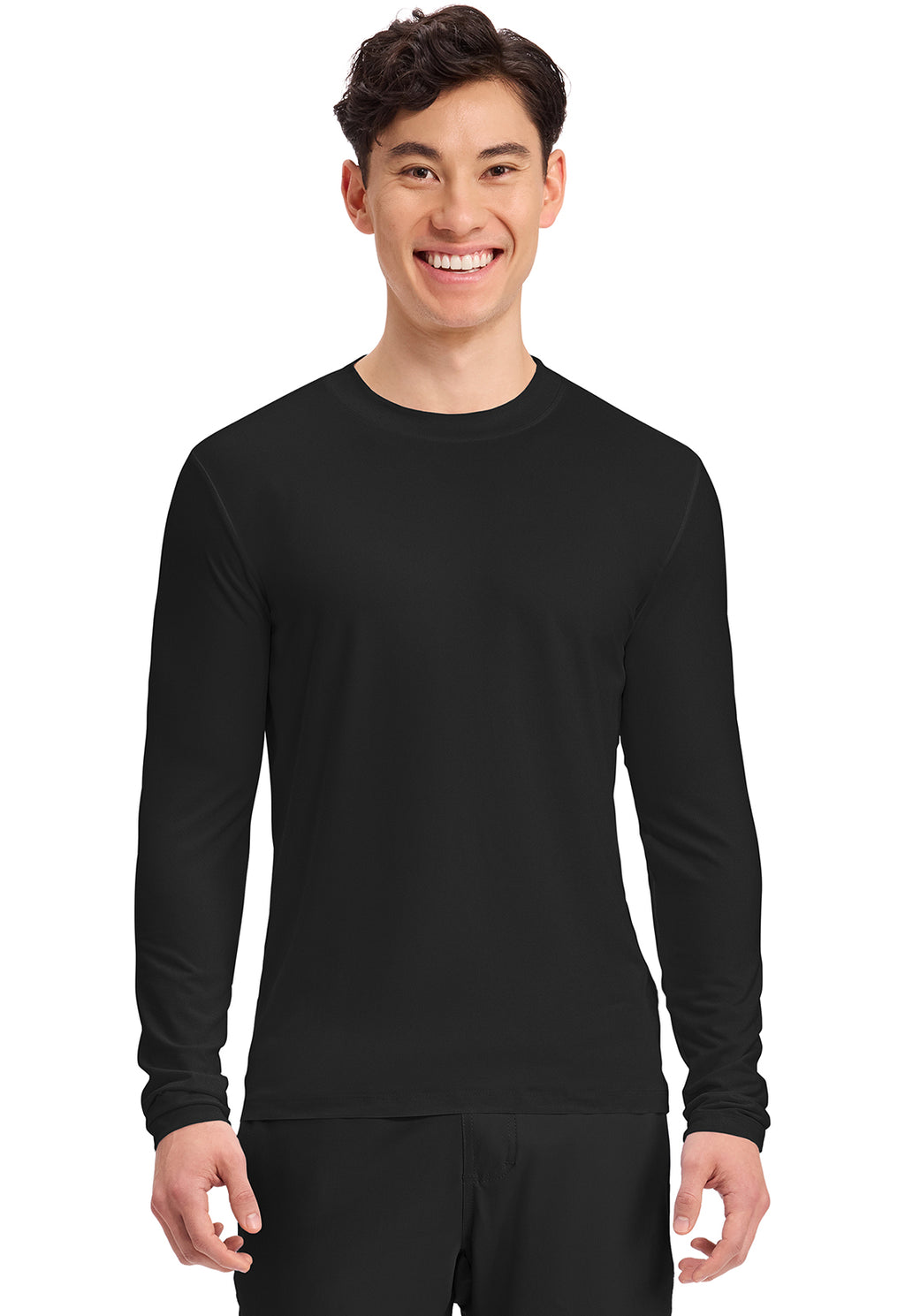 Cherokee Basics Men's CK807  Men's Long Sleeve Underscrub Knit Tee