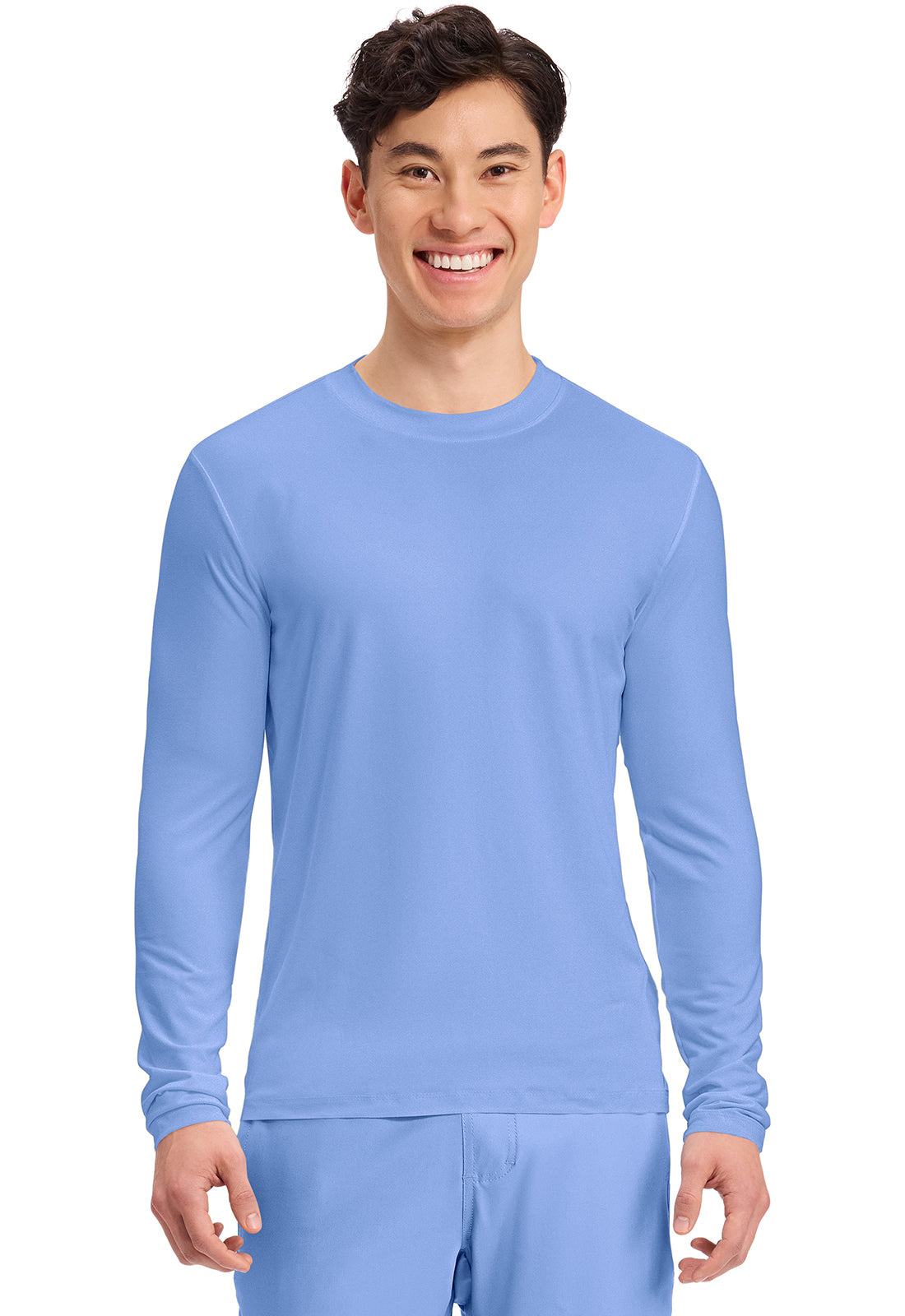 Cherokee Basics Men's CK807  Men's Long Sleeve Underscrub Knit Tee