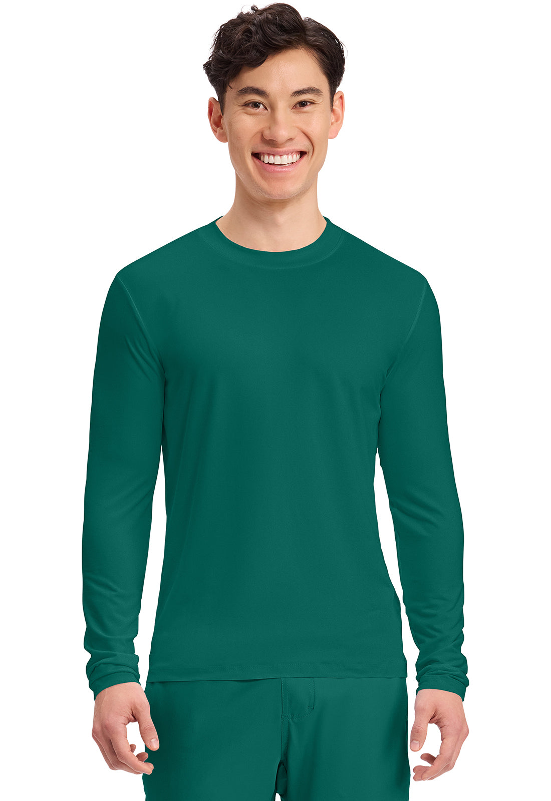 Cherokee Basics Men's CK807  Men's Long Sleeve Underscrub Knit Tee