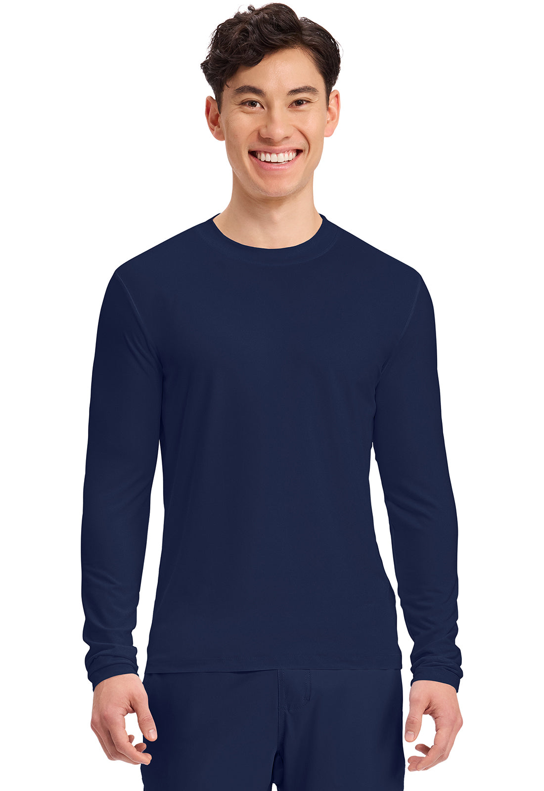 Cherokee Basics Men's CK807  Men's Long Sleeve Underscrub Knit Tee