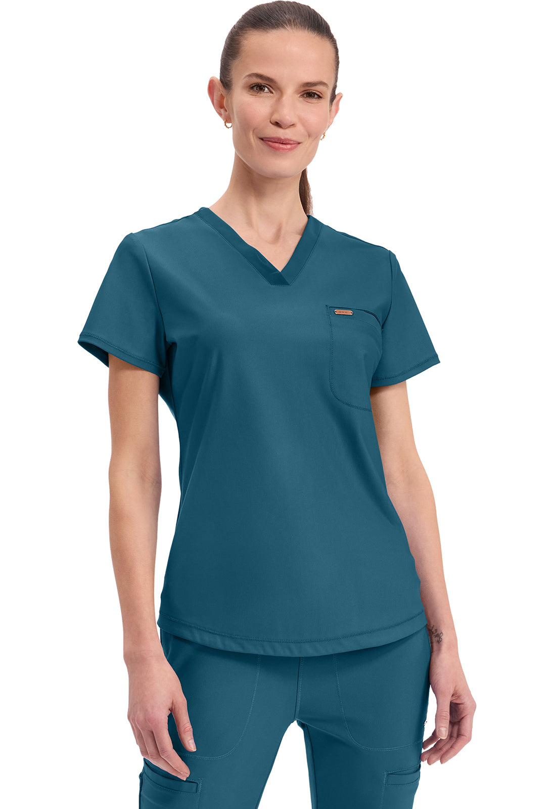 Cherokee Form Women's CK819 Tuckable V-Neck Top