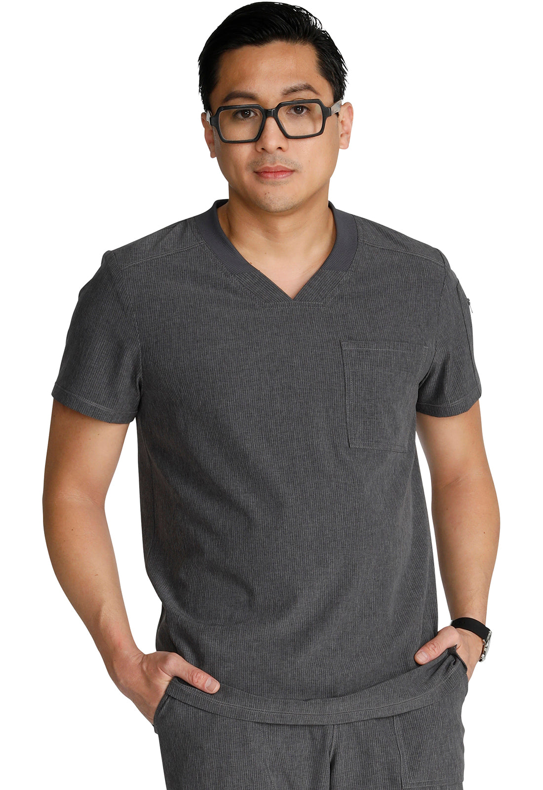 Cherokee Men's CK824A Mens V-Neck Top