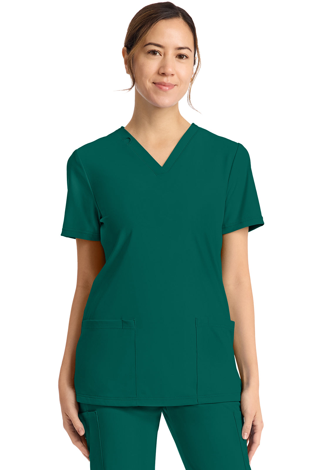 Cherokee Achieve Women's CK832 Women's 2-Pocket V-Neck Top