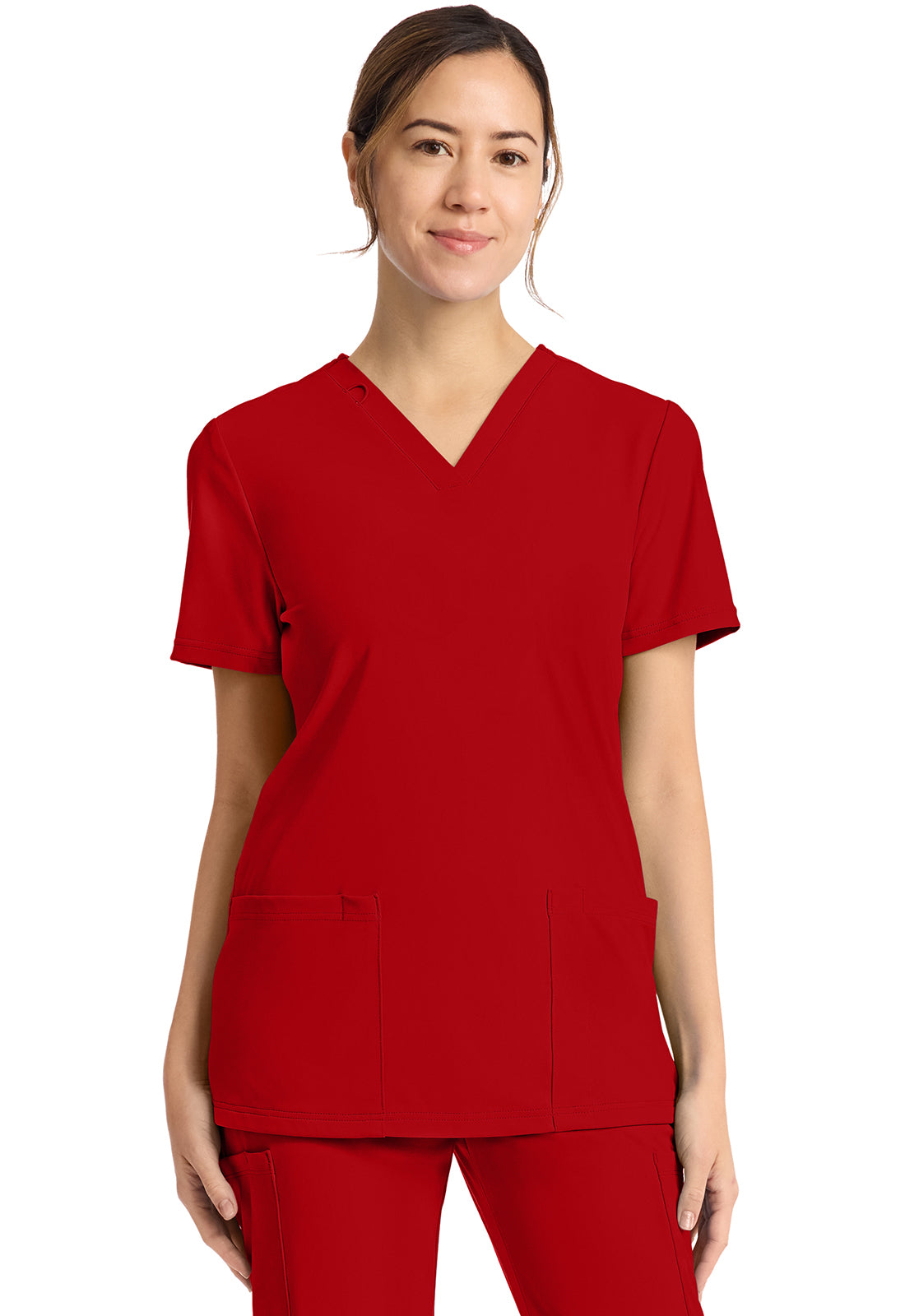 Cherokee Achieve Women's CK832 Women's 2-Pocket V-Neck Top