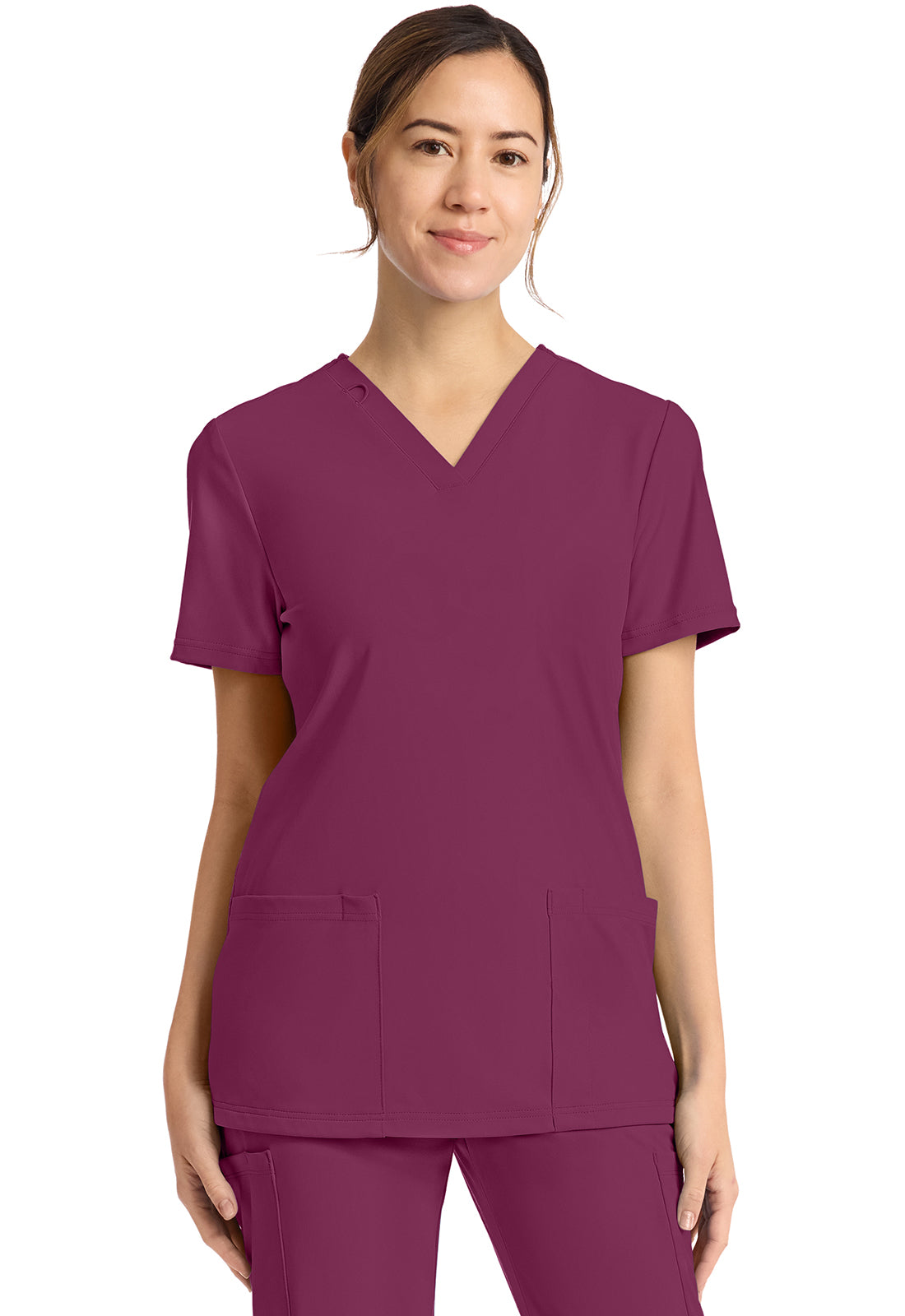 Cherokee Achieve Women's CK832 Women's 2-Pocket V-Neck Top