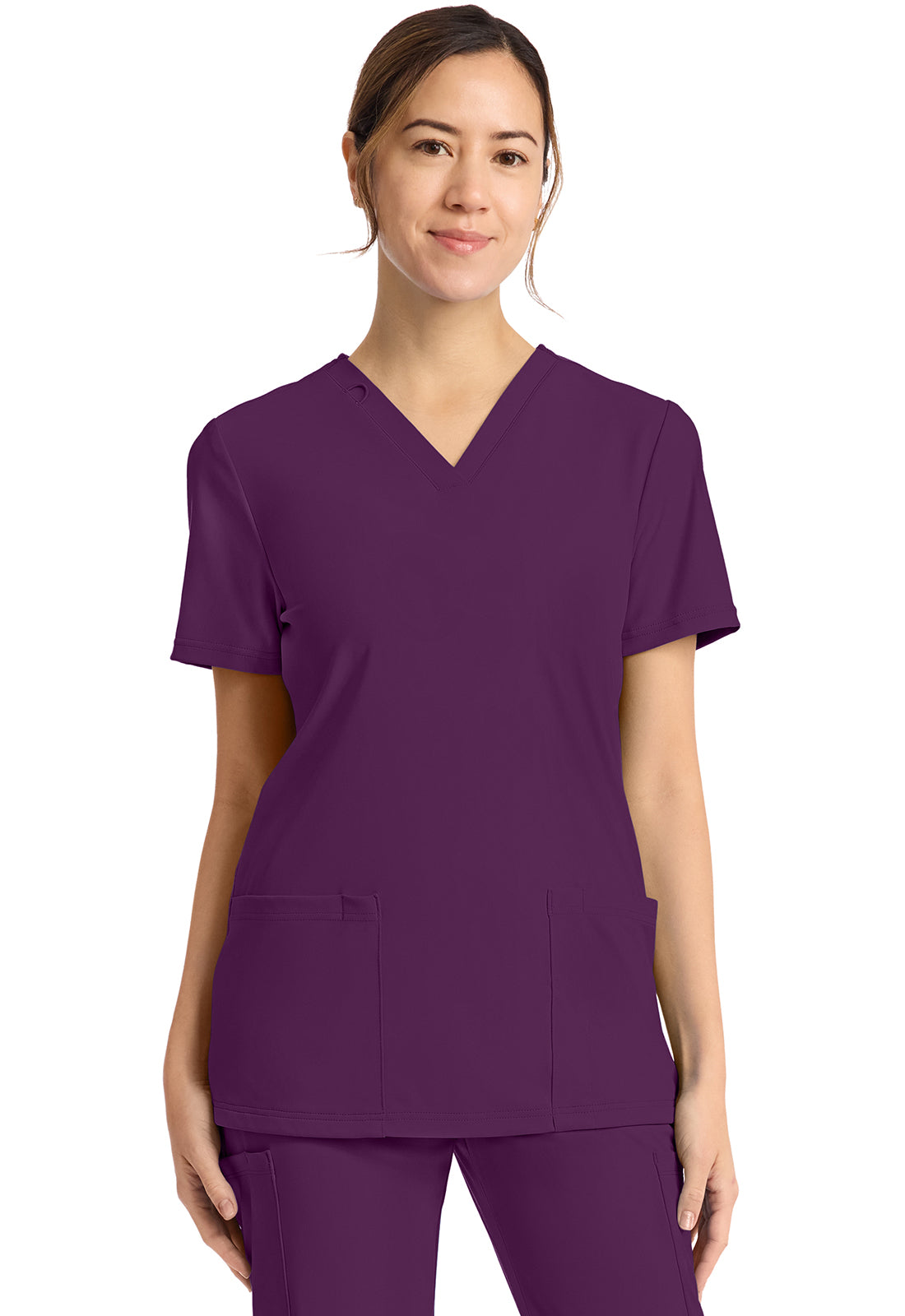 Cherokee Achieve Women's CK832 Women's 2-Pocket V-Neck Top