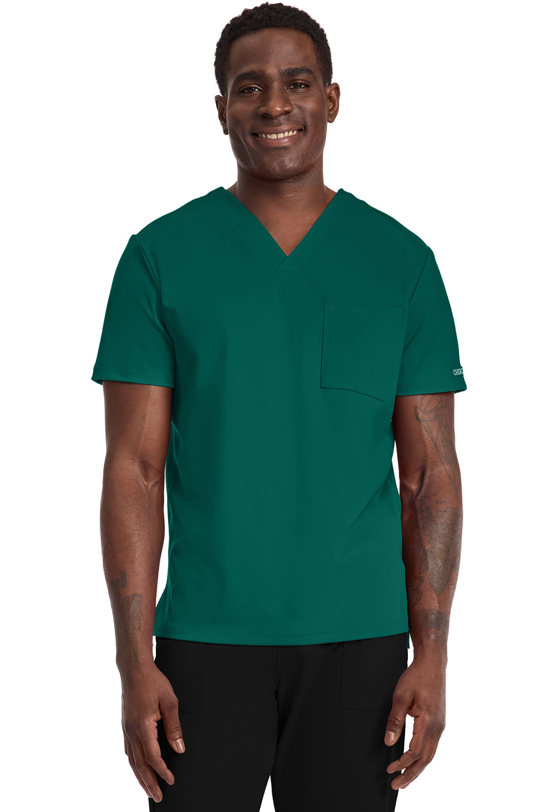 Cherokee Achieve Men's CK834 Men's 1-Pocket Tuck-In Top