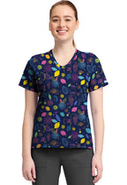 Cherokee Prints Women's CK857  Women's High-Low V-Neck Top