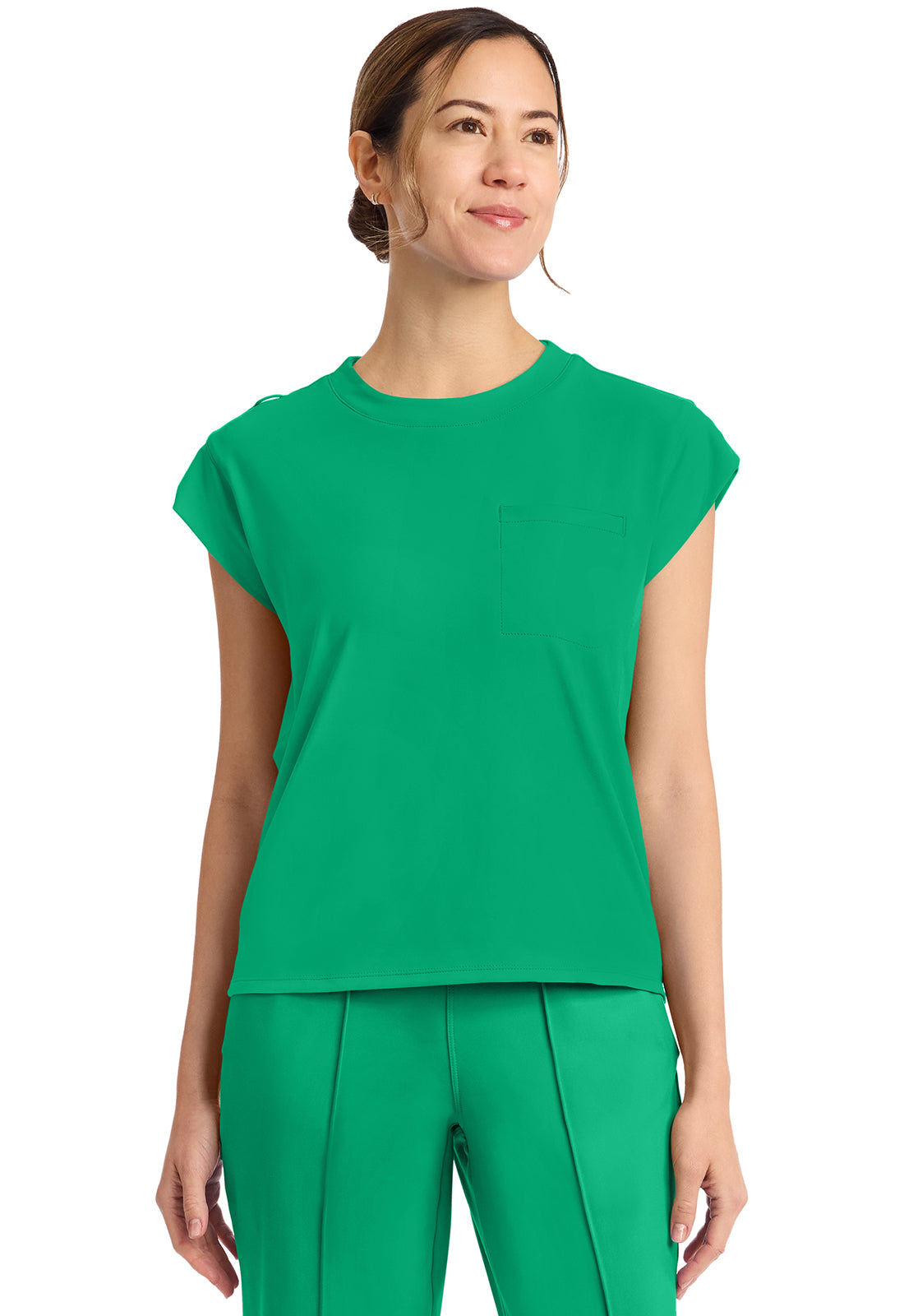 Cherokee Achieve Women's CK936 Women's 1-Pocket Crew Neck Top