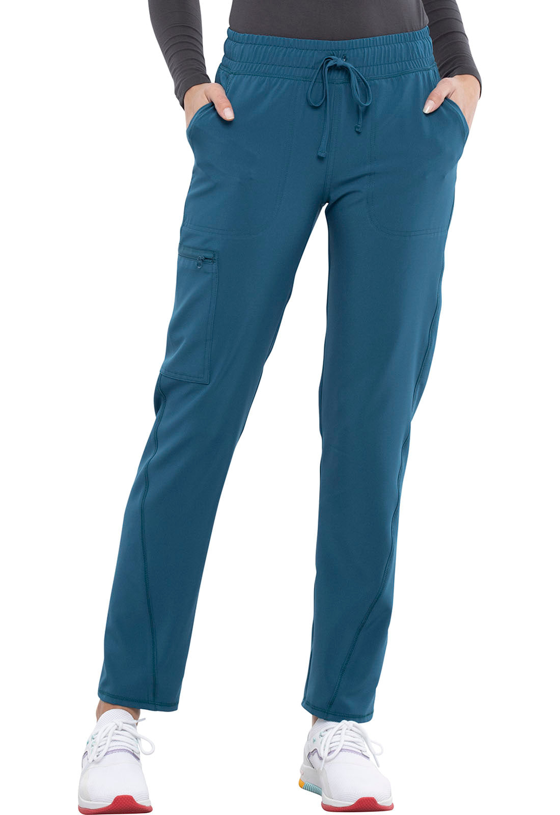 Cherokee Allura Women's CKA184 Mid Rise Drawstring Tapered Leg Pant