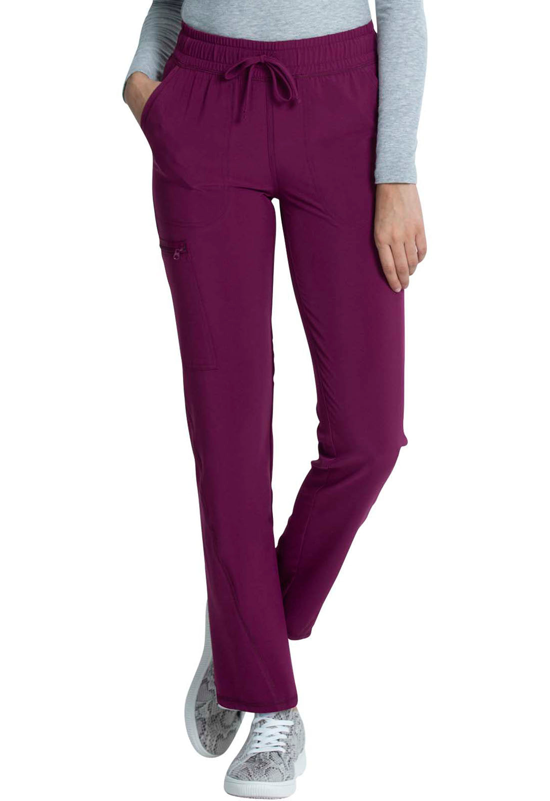 Cherokee Allura Women's CKA184 Mid Rise Drawstring Tapered Leg Pant