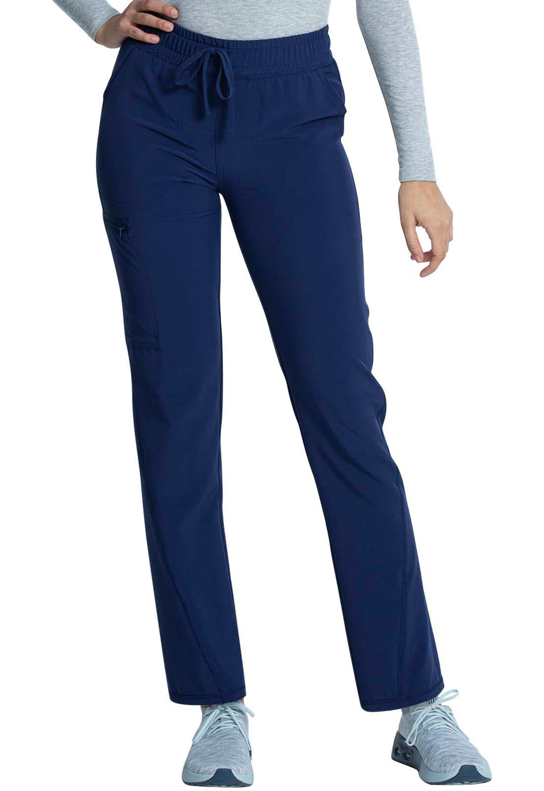 Cherokee Allura Women's CKA184 Mid Rise Drawstring Tapered Leg Pant