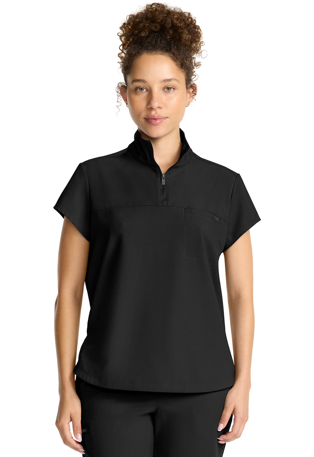 Healing Hands Quest Women's HH752 Women's Partial Zip Stand Collar Top