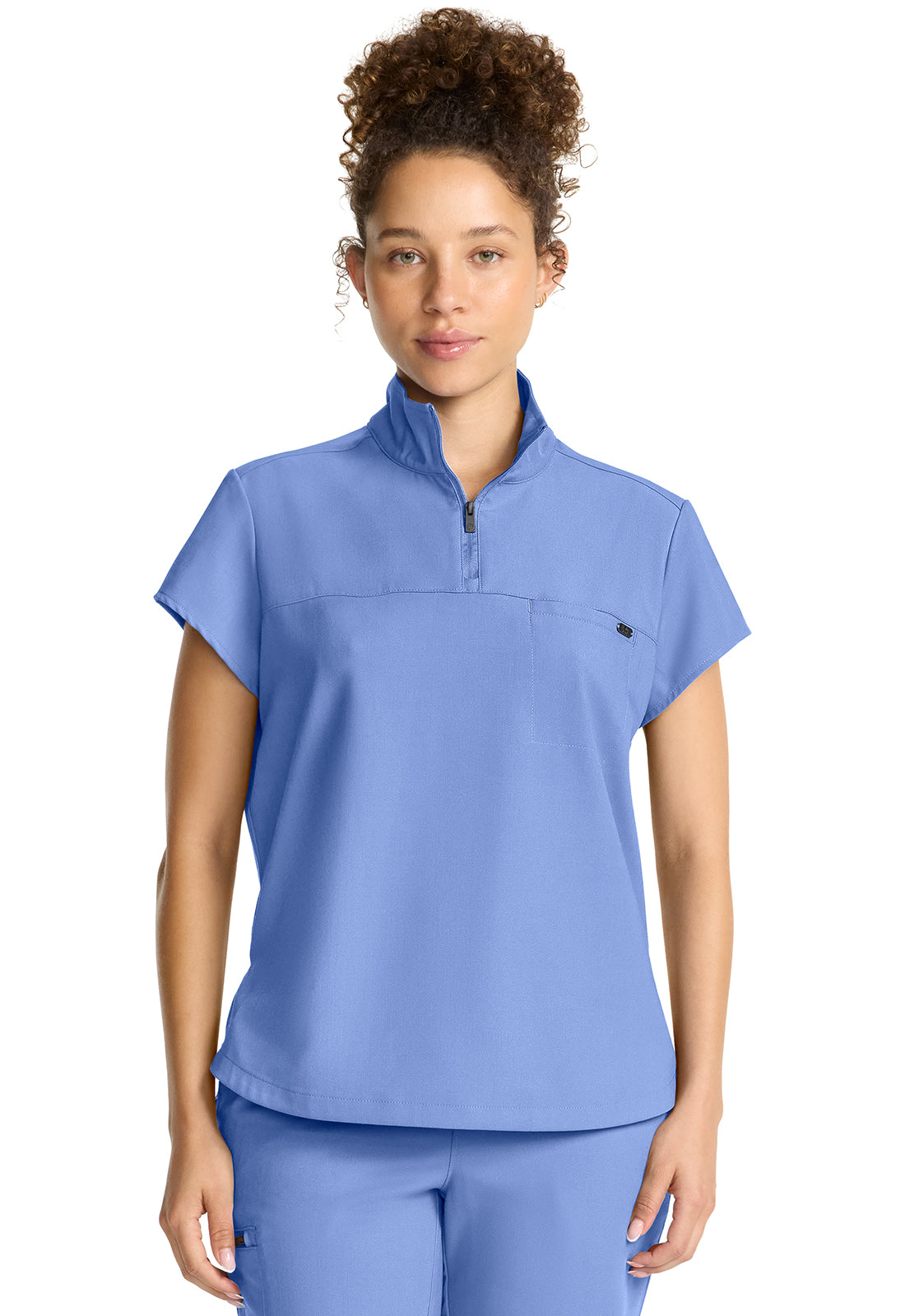 Healing Hands Quest Women's HH752 Women's Partial Zip Stand Collar Top