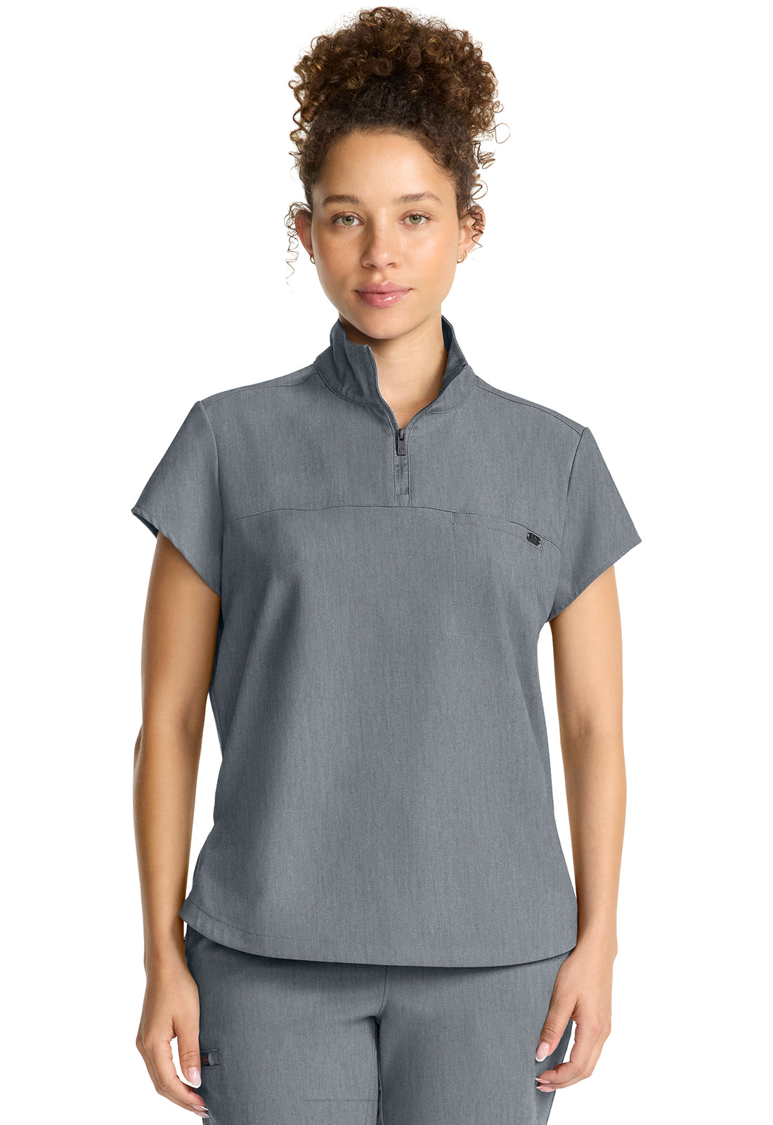 Healing Hands Quest Women's HH752 Women's Partial Zip Stand Collar Top