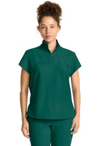 Healing Hands Quest Women's HH752 Women's Partial Zip Stand Collar Top