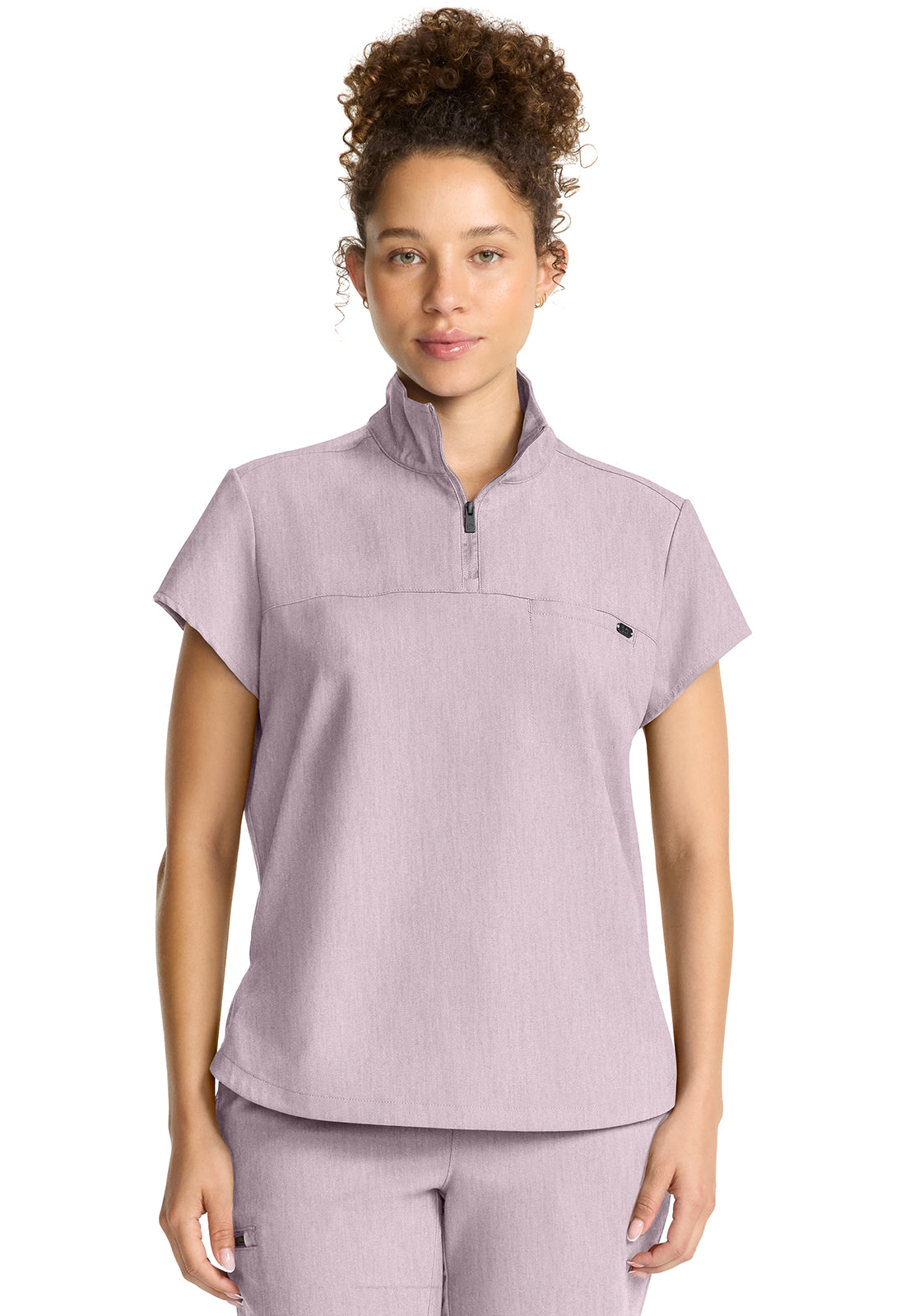 Healing Hands Quest Women's HH752 Women's Partial Zip Stand Collar Top