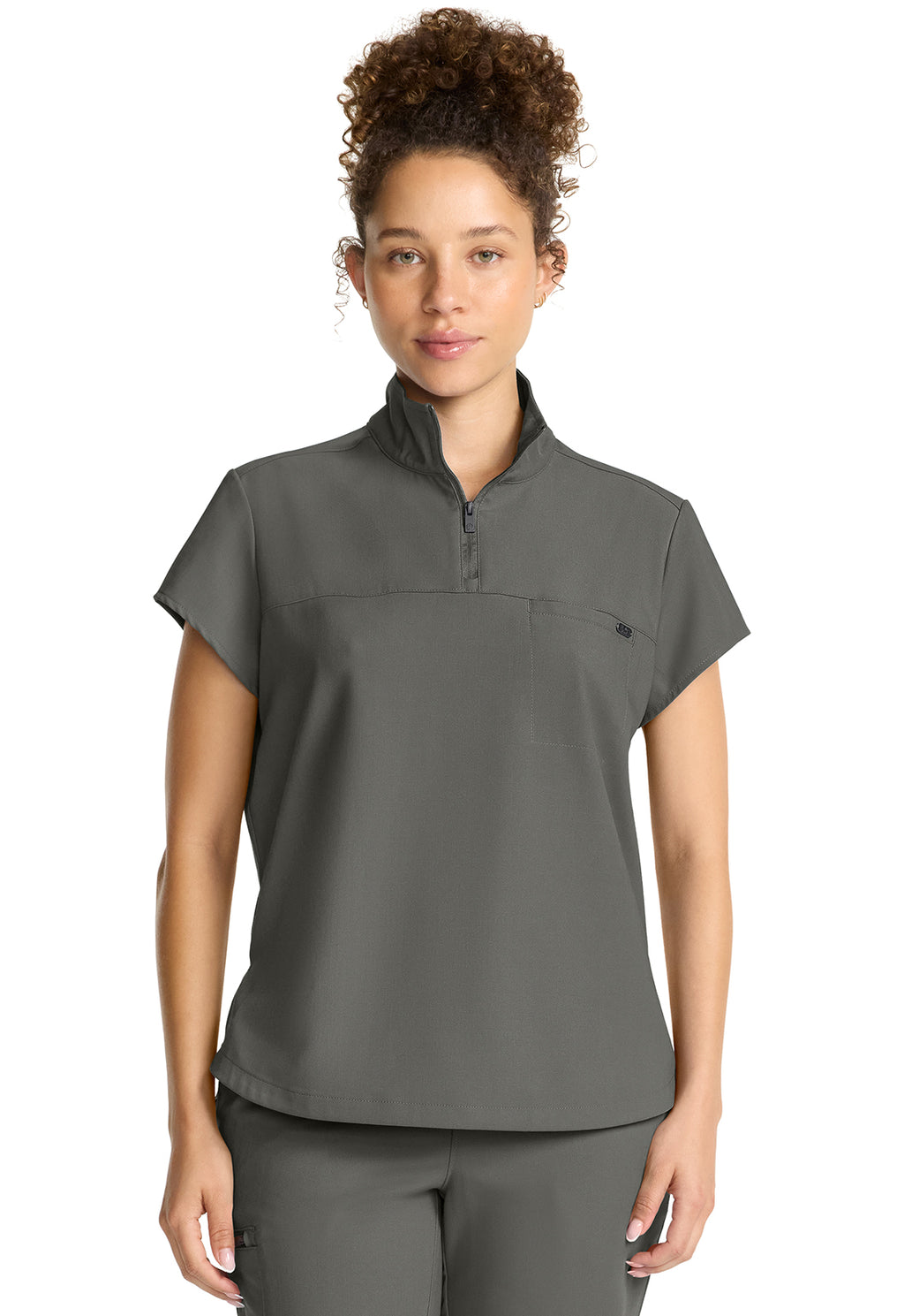 Healing Hands Quest Women's HH752 Women's Partial Zip Stand Collar Top