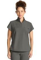 Healing Hands Quest Women's HH752 Women's Partial Zip Stand Collar Top