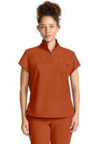 Healing Hands Quest Women's HH752 Women's Partial Zip Stand Collar Top