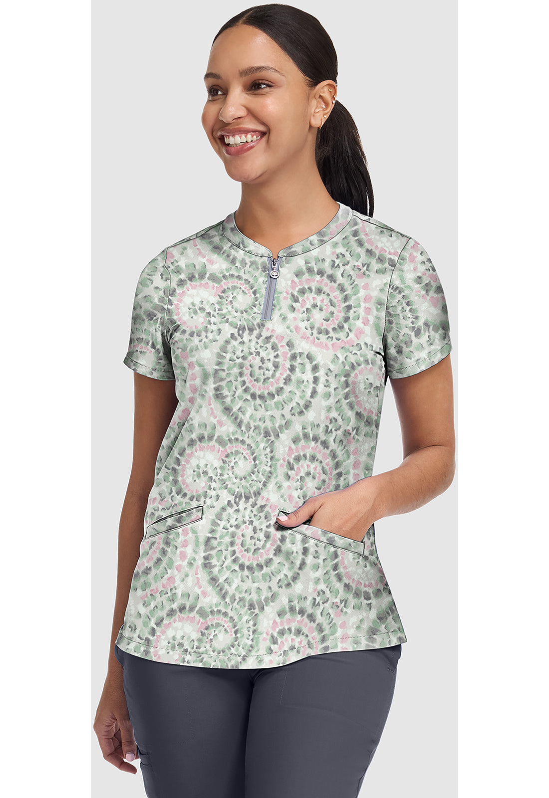 Healing Hands Prints Women's HH907 Ivy Print Top