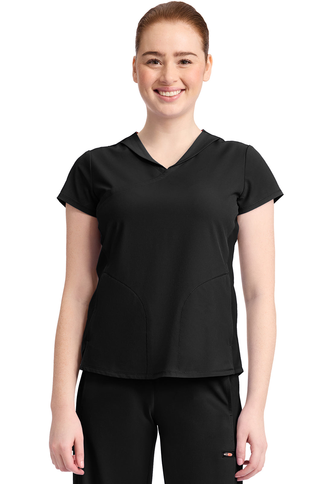 Cherokee Infinity GNR8 Women's IN635A Women's 2-Pocket Mock-Wrap V-Neck Top