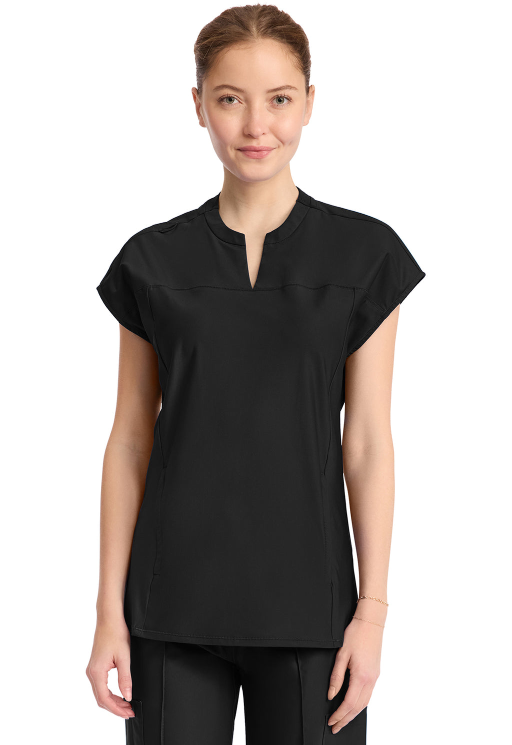 Cherokee Infinity Kinetic Women's IN811A Women's 2-Pocket Henley Tunic Top