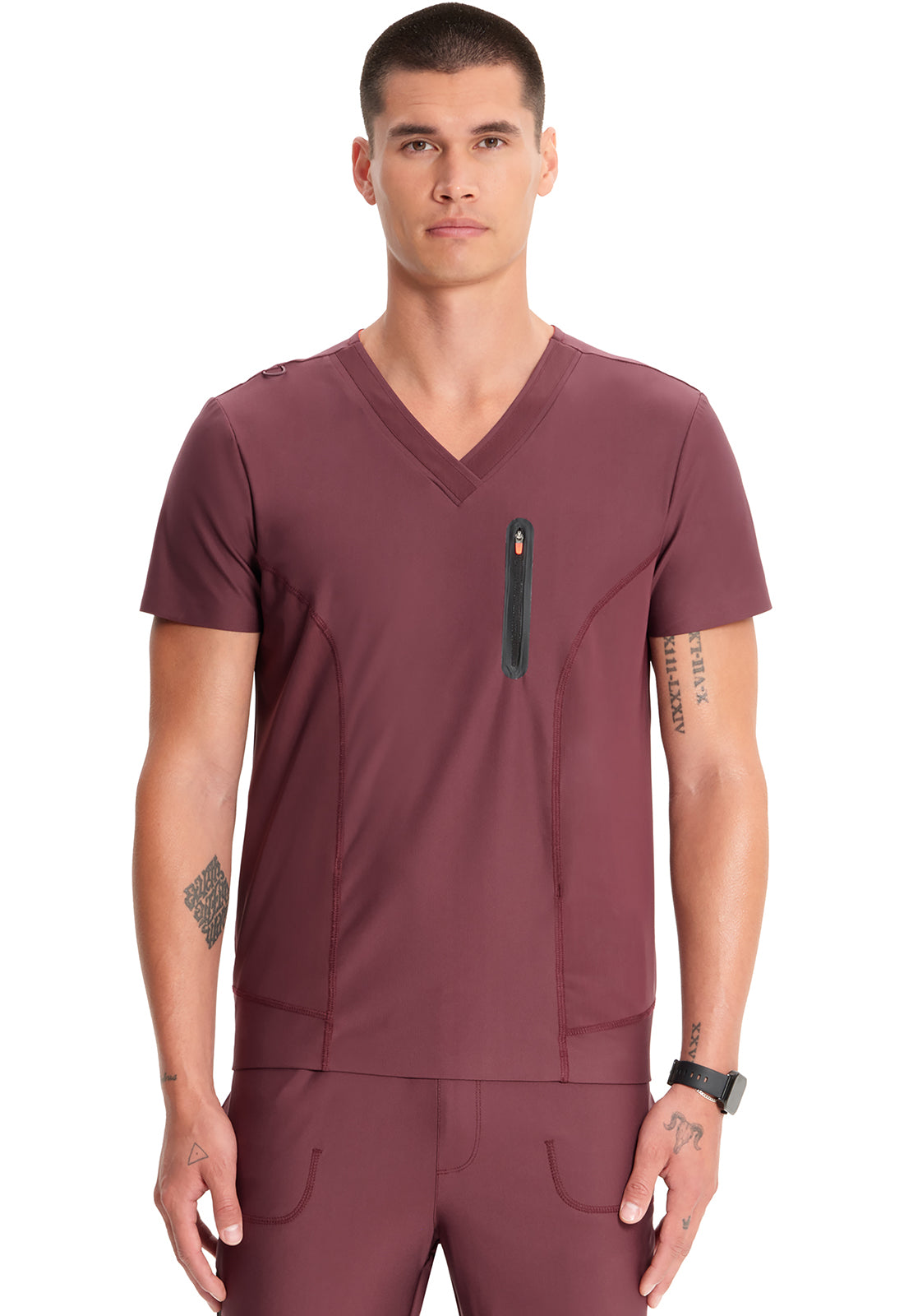 Cherokee Infinity Kinetic Men's IN823A Men's Knit V-Neck Top